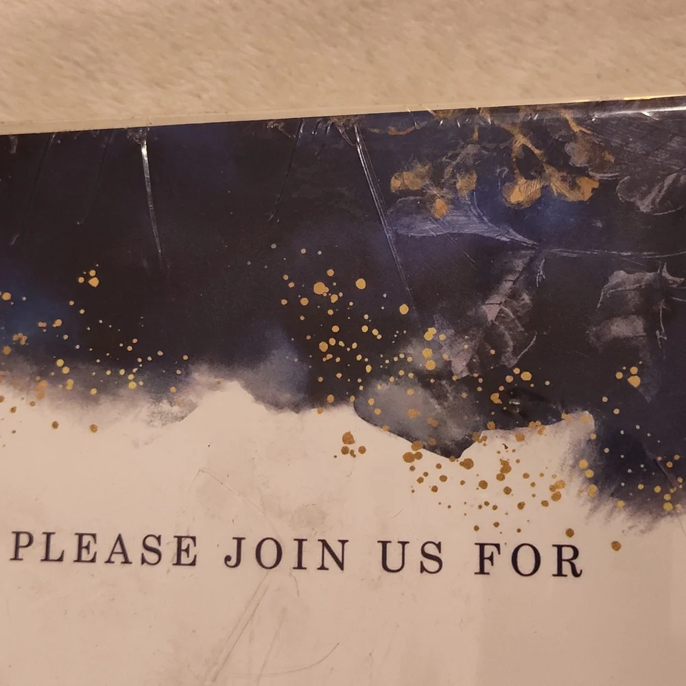 Blue and Gold Invitation Cards